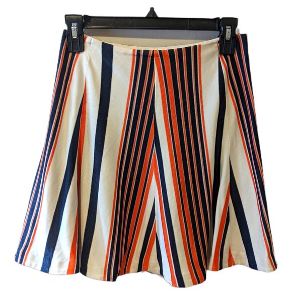 Vintage 70s Mini Skirt Retro A Line Skater Skirt Funky Striped Summer Disco XS - Picture 1 of 7